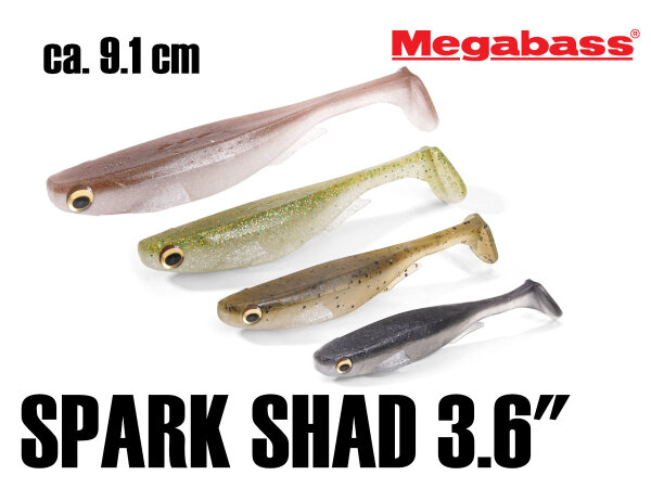 Megabass SPARK SHAD 3.6" / ca. 9.1 cm