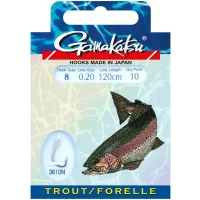 Gamakatsu Trout LS-3610 / 10 gebundene Forellenhaken 200cm-#8 / 0.20mm