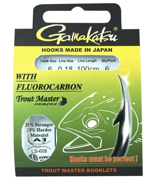 Gamakatsu Trout LS-608 100cm / 6 gebundene Angelhaken