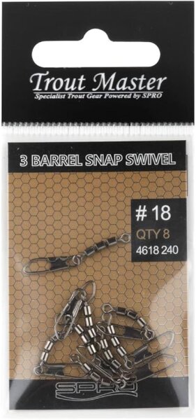 TROUTMASTER 3 Barrel Snap Swivel