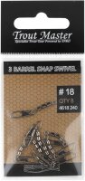 TROUTMASTER 3 Barrel Snap Swivel #18 / 7kg