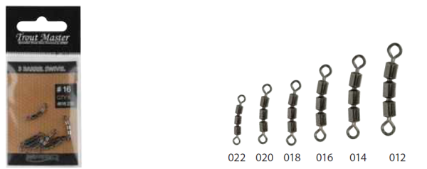TROUTMASTER 3 Barrel Swivel #18 / 14kg