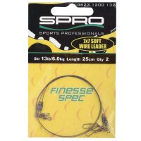 SPRO Finesse Spec 7x7 Soft Wire Leader Stahlvorfach 14kg / 30cm