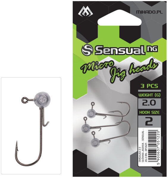Mikado - SENSUAL - MICRO JIG HEAD 2g-8 BN - 3 Stck.