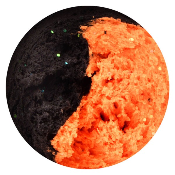 TROUTMASTER Pro Paste Forellenteig / 60g GARLIC-ORANGE / BLACK GLITTER