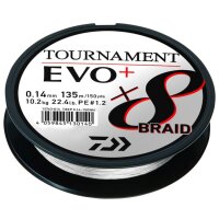Daiwa Tournament X8 Braid EVO+ 135m / White 0,12mm / 8.6kg