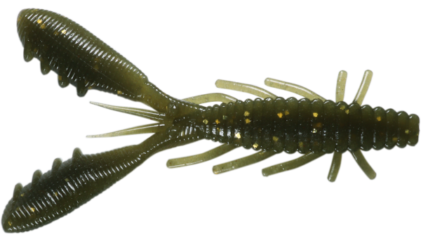 HIDEUP STAGGER CRAW 4" / 10.2cm #247 Green Pumpkin Gold