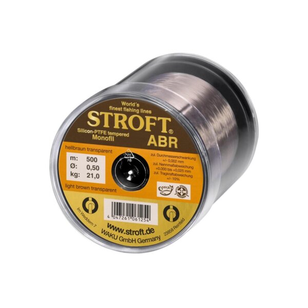 STROFT ABR 500m Monofile Angelschnur Hellbraun transparent