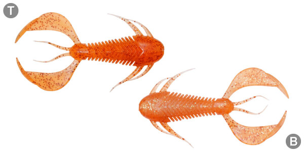 Megabass ROCK HOG 3.0" CLEAR ORANGE / RAINBOW FLAKE