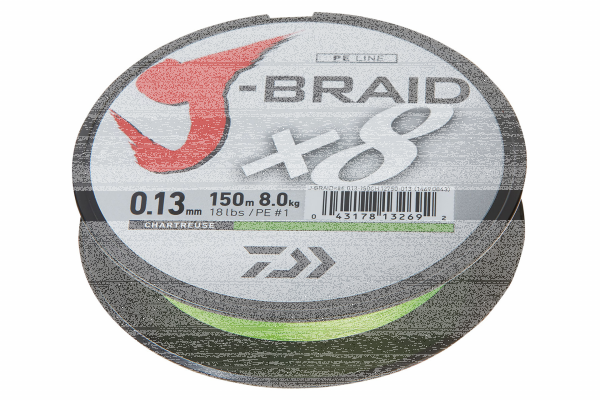 Daiwa J-Braid X8 150m / Chartreuse 0.06mm / 4.0kg