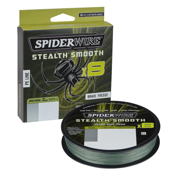 SPIDER WIRE Stealth Smooth X8 PE MOSS GREEN 150m 0.11mm / 10.3kg / 22Lb