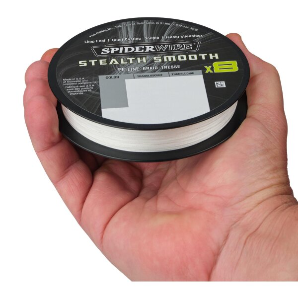 SPIDER WIRE Stealth Smooth X8 PE TRANSLUCENT 150m 0.39mm / 46.3kg / 102Lb