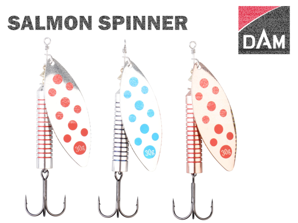 DAM SALMON SPINNER 30g / #5 Silver / Red
