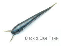 NISHINE LURE WORKS Namazu (Catfish Soft Baits) - 5" (12,5 cm) Black & Blue Flake