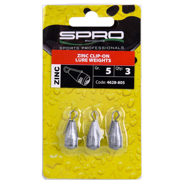 SPRO Zinc Clip-on Lure Weights 10g