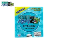 AQUATEKO 9m Knot 2 Kinky 1x1 Titanium-Vorfachmaterial (30 ft.) 12Lb / 5.44kg (0.25mm)
