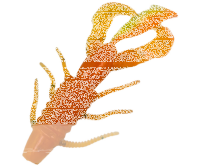 10FTU Stoll Craw 3.5" / 8.9cm SW #6 Orange/Chartreuse