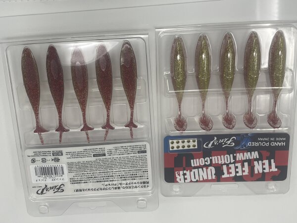 10FTU Fin´s P 3.9" / 10cm #8 Red/Gold Flake
