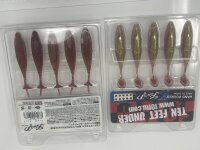 10FTU Fin´s P 3.9" / 10cm #8 Red/Gold Flake