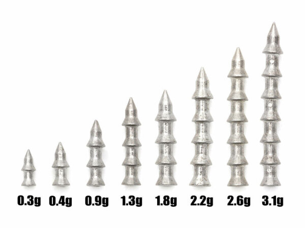 Tungsten Nail Sinker Weight 2.7gr. / 5 Stck.