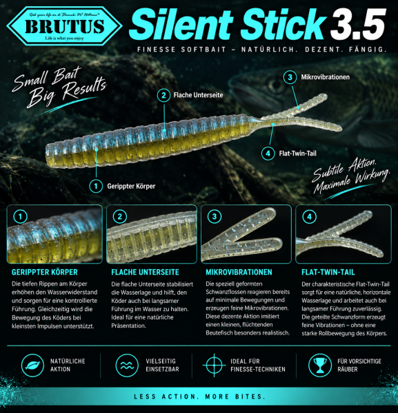 Brutus Silent Stick 3.5" | 8.9cm