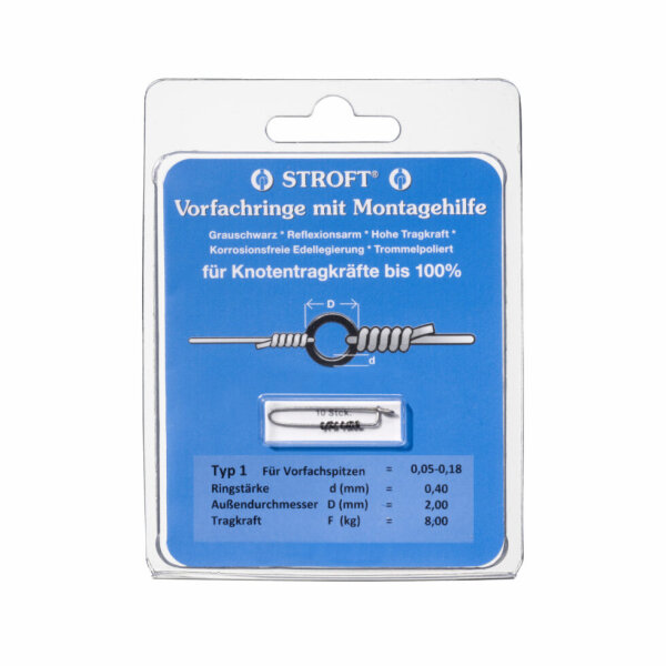 STROFT Vorfachringe | Solidring | Vorfachverbinder Typ 1 - 9.0kg