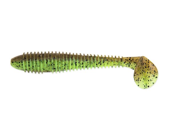 Keitech FAT Swing Impact 2.8" / 7cm Green Pumpkin / Chartreuse