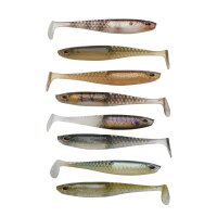 BERKLEY PowerBait Cullshad Slim 7.5 cm | 8 Stück-Clear Water Mix