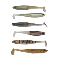 BERKLEY PowerBait Cullshad Slim 10 cm | 6 Stück-Clear Water Mix