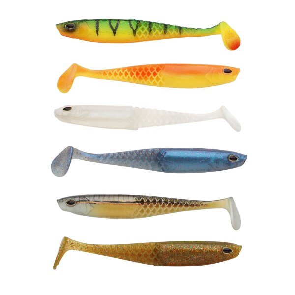BERKLEY PowerBait Cullshad Slim 10 cm | 6 Stück-Dark Water Mix