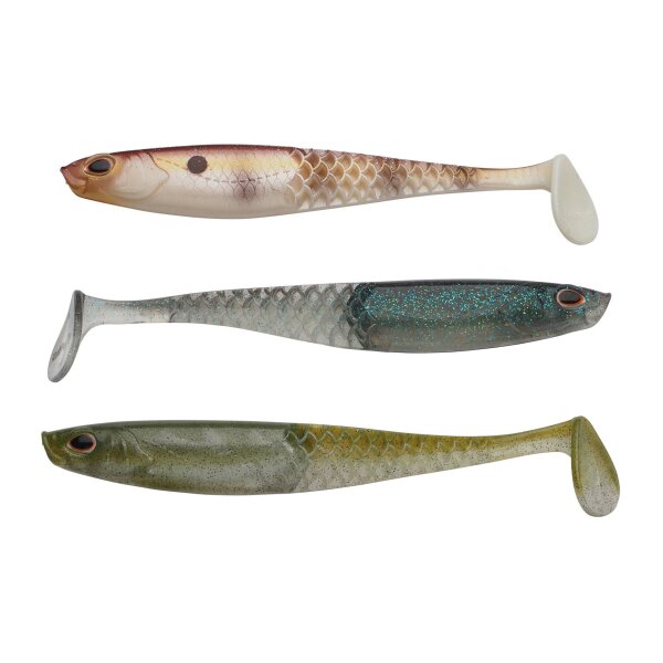 BERKLEY PowerBait Cullshad Slim 15 cm | 3 Stück-Clear Water Mix