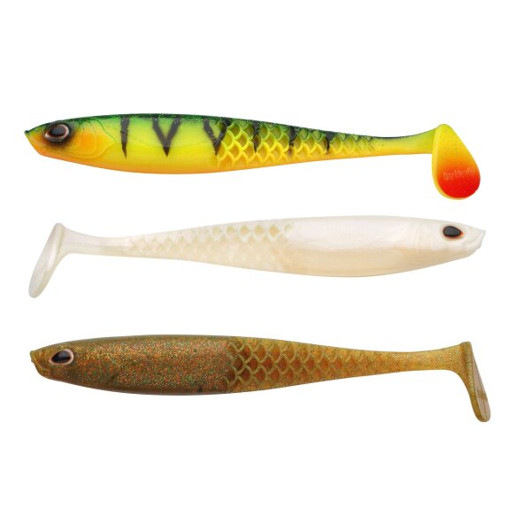 BERKLEY PowerBait Cullshad Slim 15 cm | 3 Stück-Dark Water Mix