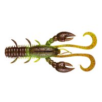 BERKLEY PowerBait Hollow Craw 7cm Brown Chartreuse UV
