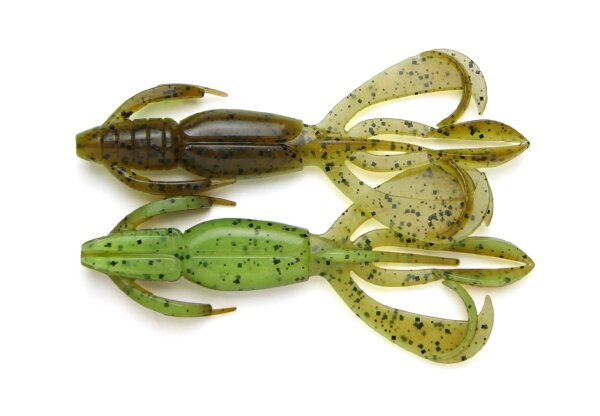 Keitech Crazy Flapper 2" / 5cm Green Pumpkin / Chartreuse