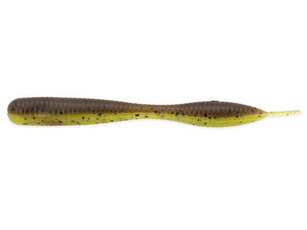 Reins RND Fat Ned Worm 3.25" / 8.5 cm Green Pumpkin / Chartreuse