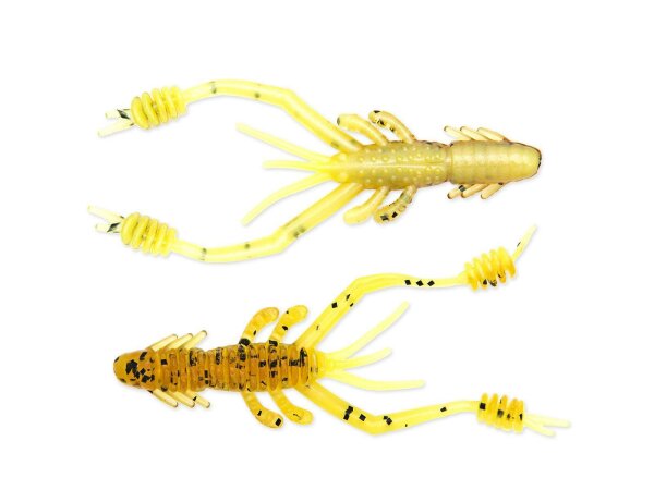 Reins Ring Shrimp 3" / 7.2 cm Motoroil PP. / Chartreuse