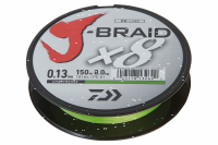 Daiwa J-Braid X8 300m / Chartreuse 0,13mm / 8.0kg