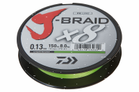 Daiwa J-Braid X8 300m / Chartreuse 0,18mm / 12.0kg