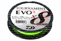 Daiwa Tournament X8 Braid EVO+ 135m / Chartreuse 0,10mm /...