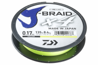 Daiwa J-Braid X4E 135m / Yellow 0,15mm / 6.9kg