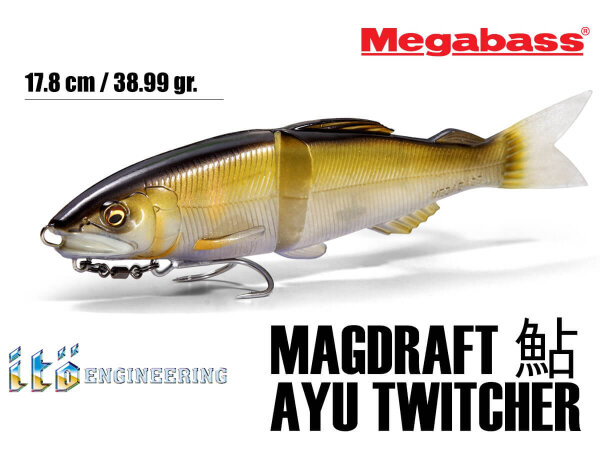Megabass MAGDRAFT AYU TWITCHER / 7" / 17.8cm