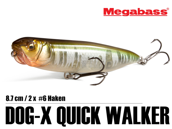 Megabass NEW DOG-X QUICK WALKER / 8.7cm