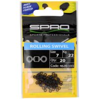 SPRO Matte Black Rolling Swivel/Wirbel