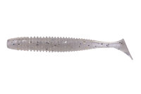 O.S.P. HP Shadtail 3.6″ / ca.9cm LITE SMOKE PEPPER & RAINBOW FLAKE W014