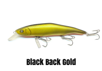 NISHINE LURE WORKS Erie 115SD Wobbler/Jerkbait Black Back Gold