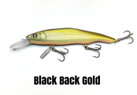 NISHINE LURE WORKS Erie 115MD Wobbler/Jerkbait Black Back Gold