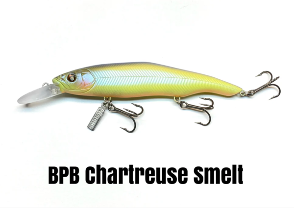 NISHINE LURE WORKS Erie 115MD Wobbler/Jerkbait BPB Chatreuse Smelt