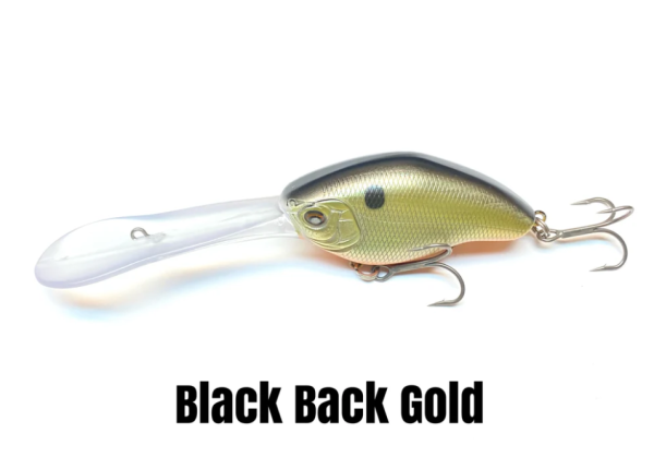 NISHINE LURE WORKS Chippawa XDD SHAD (EXTRA DEEP DIVER) Black Back Gold